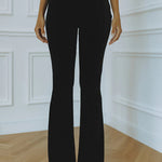 Delicate Daze Velvet High Rise Elastic Waist Flare Pants