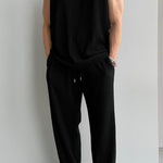 KZZ Men's Two-Piece Ribbed Knit Tracksuit