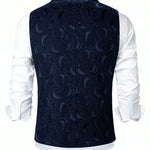 KZZ Men's Solid-Color Double-Breasted Suit Vest