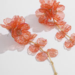 Fashionable Tassel Floral Mermaid Pearlescent Earrings