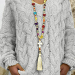 Orion Cable Knit Hooded Pullover Sweater