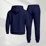 KZZ Men's Blessed Cross Letter Pattern Print Hoodie and Drawstring Sweatpants Set