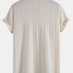 Textured Jacquard Cuban Shirt & Crinkle Texture Straight Trousers
