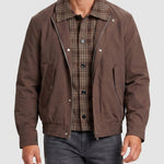 KZZ Men's Vintage Plaid Jacket