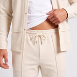 KZZ Men's Business Casual Shirt Jacket Long-Sleeved Trousers Suit