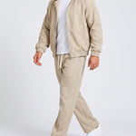 KZZ Men's two-piece street casual plaid tracksuit