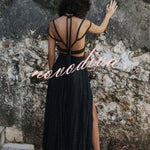 Aphrodite Draped Braids Crop Tank and Wrap Slit Maxi Skirt Set