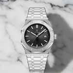KingRoyal Luxury Men's Watch - Heavy Stainless Steel Watch with Octagonal Case