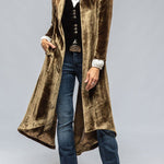 Vintage Velvet Long Loose Pocket Slit Coat