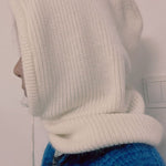 Stylish and Warm Neck Warmer One-piece Knitted Wool Hat