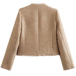 Joy To The World Tweed Metal Button Pocket Jacket