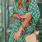 Fabulous Time Puff Sleeve Tiered Midi Dress