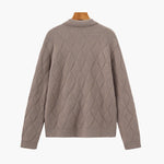 Heritage Diamond Knit Zip Cardigan