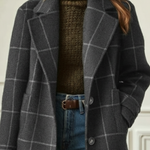 Jennifer Wool Check Coat