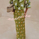 Mysterious Magic Knit Eye Heart Pattern Button Up Long Sleeve Loose Cardigan