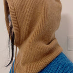 Stylish and Warm Neck Warmer One-piece Knitted Wool Hat