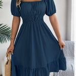 Freya Bennett | Ruffled A-Line Midi Dress For Women