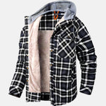 Dennis™ | Warm Sherpa-Lined Flannel Hooded Jacket
