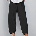 Solid Color Simple Casual Ankle Pants