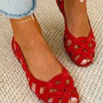 ODETTE | Woven Upper Flat Sandals