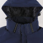 KZZ Men's Winter Ski Jacket Warm Fleece Lined Waterproof Windproof Hooded Insulated Outdoor Jacket