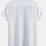 Textured Contrast Cuban Shirt & Straight Leg Pants