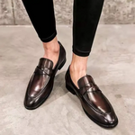 Chic leather loafers