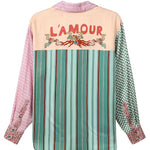 Dragon Season Unique Print Patchwork Pocketed Loose Shirt