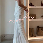 Indulge in Floral Applique Pleated Chiffon Hem Slip Maxi Dress