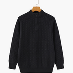 100% Cashmere Woven Half Zip