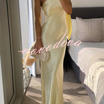 Flowing Elegance Satin One Shoulder Scarf Maxi Dress