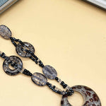 Leopard Print Long Geometric Accessories Necklace
