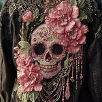 Unique Printed Lapel Long-sleeved Personalized Denim Jacket
