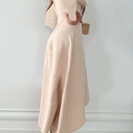 Charming Grace Ruffle Long Sleeve Midi Dress