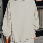 Halloween Sequined Pumpkin Loose Casual Sweatshirt