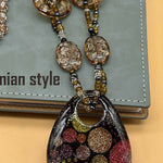 Leopard Print Long Geometric Accessories Necklace