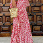 Fabulous Time Puff Sleeve Tiered Midi Dress