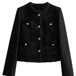 Joy To The World Tweed Metal Button Pocket Jacket