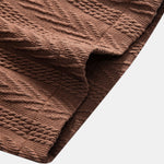 Textured Jacquard Cuban Shirt & Crinkle Texture Straight Trousers