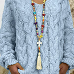 Orion Cable Knit Hooded Pullover Sweater