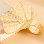 Fashion Irregular Ginkgo Leaf Shape Alloy Ring