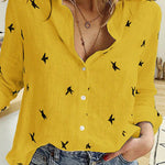 French Countryside Printed Cotton Linen Top