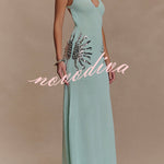 Sparkling Nights Knit Sunburst Sequin Detail Back Cross Straps Stretch Maxi Dress