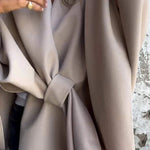 Solid Color Loose V-neck Shawl Cape Jacket