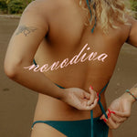 Sexy Halterneck Lace-up Metallic Stretch Two-piece Bikini Swimsuit
