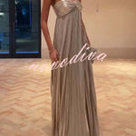 Night Elf Metallic Fabric Pleated Off Shoulder Twist Bust Slit Maxi Dress
