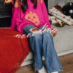 Hey Pumpkin Knit Loose Pullover Halloween Sweater
