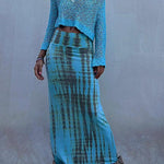 Adoring Memories Tie-dye Elastic Waist Maxi Skirt