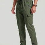 KZZ Men's Solid-Color Cargo Joggers