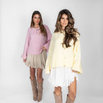Oversized cardigan with soft sleeves